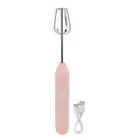 (Pink)Electric Handheld Egg Beater Electric Milk Frother Coffee Blender Milks AU