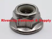 (25) 5/16-18 Nylon Insert Hex Flange Lock nuts Stop nut Nyloc 5/16x18 Stainless