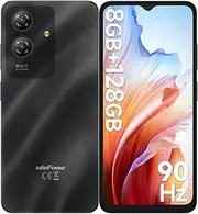 Ulefone Note 21 Mobile Phone 2025 Android 14 8GB + 128GB/1TB SD, Octa Core 6.56" HD+ 2.5D 90Hz, 13P + 8MP Camera 5000mAh Smartphone, 4G Dual SIM Fingerprint + Face ID GPS OTG Phones Unlocked- Black