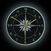 Compass 3d Printing Wall Clock With Backlight Mariner Compbum Wind Rose Navigation Nautical Sailor Home Decor Glowing Led Watch