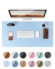 Leather Desk Protector Office Mat Large Mouse Mat Non-Slip PU Leather Blotter...