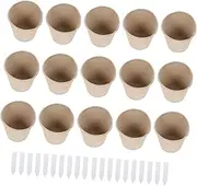 CAXUSD 1 Set Plant Starter Pots Kit with Labels Peat Pots for Germination Plant Nursery for Flowers Vegetables Fruits