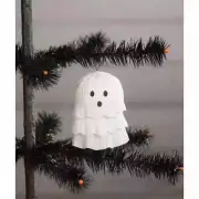 Bethany Lowe 3 Crepe Paper Mache Ghost Ghostie Ornament New