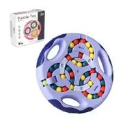 Sensory Puzzle Spinning Stress Relief Children Autistic Decompression Magic Cube Colourful Beads Anxiety Calming Educational Toy Fun Gift