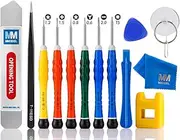 MMOBIEL 14 in 1 Professional Anti Static Screwdriver Tool Kit with Y 0.6 Screwdriver Especially Compatible with iPhone 16/15/14/13/12/11/X/SE 2020 Series 8/8 Plus 7/ Incl Magnetizer/Demagnetizer Tool