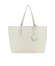 MCM Logo Debossed Tote Bag One size White