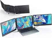 S2 Triple Laptop Screen Extender 14" FHD 1080P IPS Dual Portable Monitor for Laptop, 14 cm