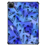 iPad Pro 11-inch (3rd/4th gen) iPad Impact Case Dripping Hearts B on Blue