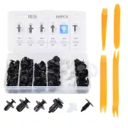 100pcs Clip Car Rivet Bumper Fender Liner Door Panel Retainer Fastener w/ 4 Tool (for: Renault)