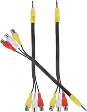 LABRIMP 3Pcs Video Adapter Cord to Female Audio Video Cable for Satellite Receivers Tv Tuner Extended Head for Flexible Connections Reusable Multi Use Adapter