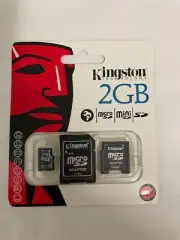 Kingston SDC/2GN-2ADP microSD Memory Card with 2 Adapters SEALED- e501