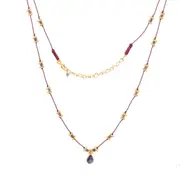 Rati Necklace in Sterling Silver with Purple Pearl & Shiny Finish - Elegant Jewellery in Australia