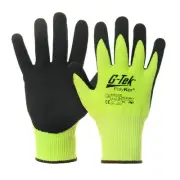 1 Pair Size 8 G-Tek Polykor Cut C Hi Vis Gloves