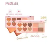 PINKFLASH - Highlighter Blusher Multi Palette - 3 Colors #1 Mandarin Latte