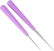 Veemoon 2 Pcs Bead Hole Reamer Violet Bead Hole Puncher for DIY Crafts for Drilling and Expanding and Jewelry Making Supplies