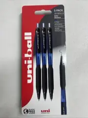 uni ball jetstream 0.7 Rollerball Fast Drying Water Resistant Blue Pack Of 3