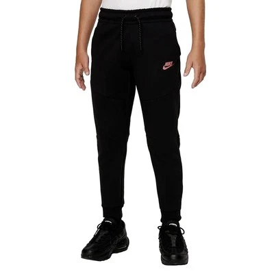 Nike Sportswear Tech Fleece Brushed Joggers Black/Orange DJ5491-010 Grade-School
