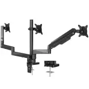 Monitor Mount Triple Adjustable for 13-27 In. Screens Fully Gas Computer Monitor