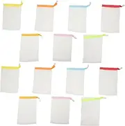 Beavorty Bubble Net Soap Pouches 20pcs Set Soap Saver Bag Shower Foaming Net Skincare Safe Reusable Random Color