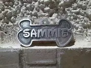 Custom made Dog-cat collar's ID tag-double sided, carved/engraved aluminium