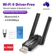 Wi-Fi 6 Bluetooth 5.4 Dual-Mode USB Adapter – High-Speed Wireless AX900Mbps SYD
