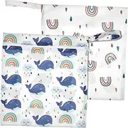 Sosoport Nappy Changing Bags 2 Pack Diaper Organizer Wet Bag Zipper Travel Essentials for Swimmers
