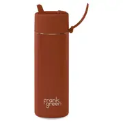 595ml 'Toffee' Stainless Steel Ceramic Reusable Flip Straw Lid Water Bottle