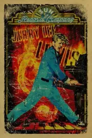 Jerry Lee Lewis Iron On Transfer For T-Shirt & Other Light + Dark Color Fabrics1