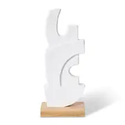 E Style Muzaffar Sculpture Ornament Tabletop Home Decor 48cm White/Natural