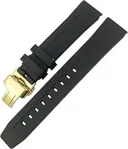 [BANDKIT] For Tissot 1853 Seastar T120 T114 Watchband Rubber Sport Diving Black Blue Soft Watch Strap Silicone Rubber 19mm 20mm Watchband
