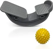 Calf Stretcher for Plantar Fasciitis Relief, Achilles Tendonitis Support, Heel, Foot Massage | Stretch Calf Roller Massager ● Bonus Spiky Massage Ball and Instruction Guide