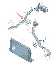 AUDI TT 8J Charge Air Cooler Pressure Pipe 8J0145840 NEW GENUINE