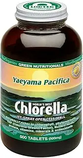Green Nutritionals Yaeyama Pacifica Chlorella 500 tablets - Vegan Vegetarian