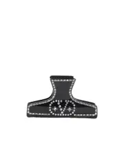 Valentino Embellished Hair Claw Clip One size Black
