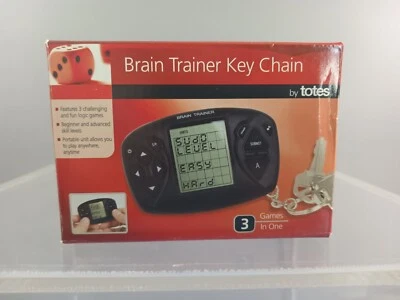 NEW TOTES BRAIN TRAINER KEY CHAIN 3 GAMES IN 1 SUDOKU, SIMON SAYS, SHOOTING GAME