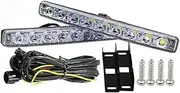 2X 36W LED Daytime Running Lights - Super Bright 9 LED 12V Auto Fog Light for Cars, Trucks, and SUVs(White Yellow)