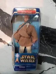 2002 Hasbro STAR WARS Attack Of The Clones OBI-WAN KENOBI 12” Figure T635