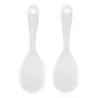 2pcs Silicone Rice Paddle Non-Stick Rice Spoon Rice Spatula Clear