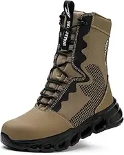 [Dovicowski] Men's Military Tactical boots Waterproof and dust proof work boots Desert boots Lightweight outdoor hiking boots Motorcycle shoes