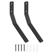 2Pcs Coat Hooks, 26x200mm Stylish and Sturdy Modern Metal Wall Hooks, Black