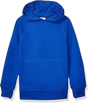 [Amazon Essentials] Boys' Fleece Pullover Hoodie Sweatshirts, Blue, Large