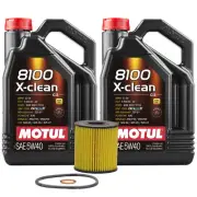 10L Motul 8100 X-CLEAN 5W40 Wix Filter Motor Oil Change Kit For Nissan API SN (for: Nissan)