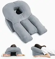 HOMCA Face Down Pillow After Eye Surgery - Home Massage Pillow Face Down for Bed Stomach Sleeping Pillow, BBL Pillow After Surgery with CertiPUR-US Certified Shredded Memory Foam