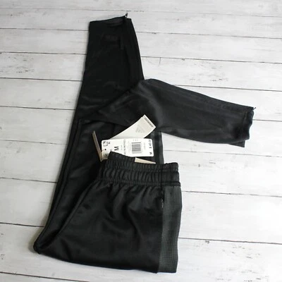 Adidas Girl's Athletic Soccer Pants Size M 10-12 Black Gray Activewear