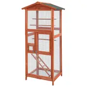 i. Pet Bird Cage Wooden Pet Cages Aviary Large Carrier Travel Canary Cockatoo Parrot XL