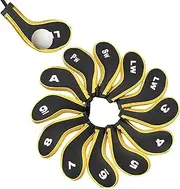 Golf Iron Head Cover,12X Letter Print Driver Head Covers | Protective Guard All Weather Conditions with Number Alphabet Design for Driver Fairway