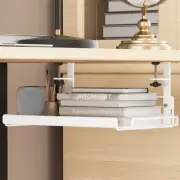 Black No Drilling Under Desk Cable Management Box Tray With Metal Under Desk