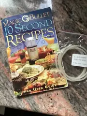 4 Replacement Gaskets for MAGIC BULLET Blender & 10 Second Recipe Book