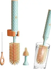 Electric Bottle Brush Set, Electric Silicone Bottle Brush, Automatic Bottle Brush, Baby Bottle and Niipple Cleaner, Silicone Baby Bottle Brushes, 360° Silicone Cleaning Bottle Brush