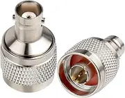 XRDS -RF N Male to BNC Female Connector 2PCS, N Type to BNC Adapter N Plug to BNC Jack Coax Adapter